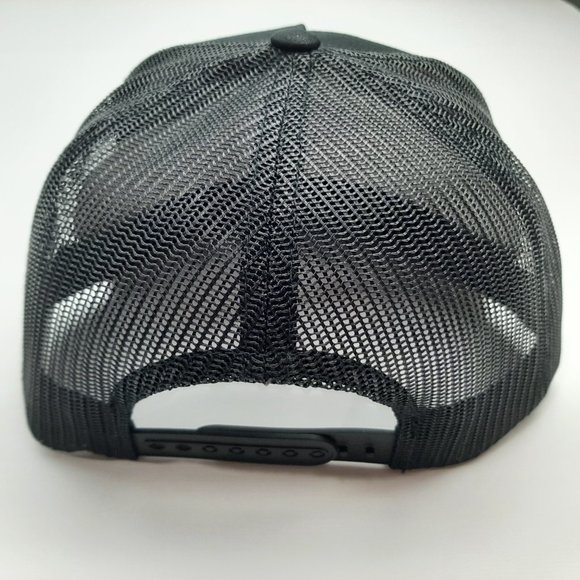 Tesla Flat Bill Embroidered Mesh Snapback Cap Hat Black - Picture 4 of 4